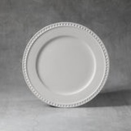 Ceramic Bisque Beaded Rim Plate Ceramic Bisque Beaded Rim Plate